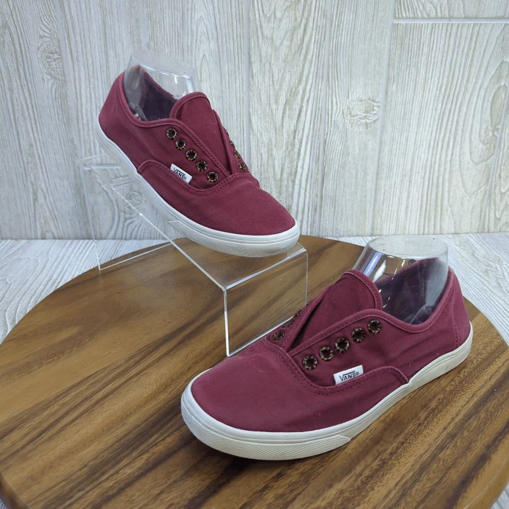 Vans Authentic Women's 8 Men's 6.5 burgundy Low Top Canvas Shoes Sneakers